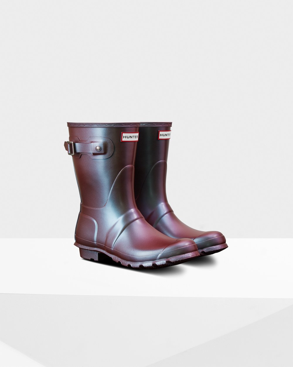 Botas de Lluvia Cortas Hunter Mujer - Original Nebula - Azules - RDIEFYH-58